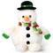 Bearington Snowball The Snowman Christmas Stuffed Animal - 7" Stuffed Snowman Plushie with Soft White Fur, Weighted Body, Festive Scarf and Classic Bowler Hat - Adorable Plush Christmas Toy for Kids